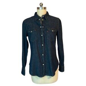 Levi's LIMITED EDITION Icons Pearl Snap Western Tailored Fitted Denim Shirt-LNC